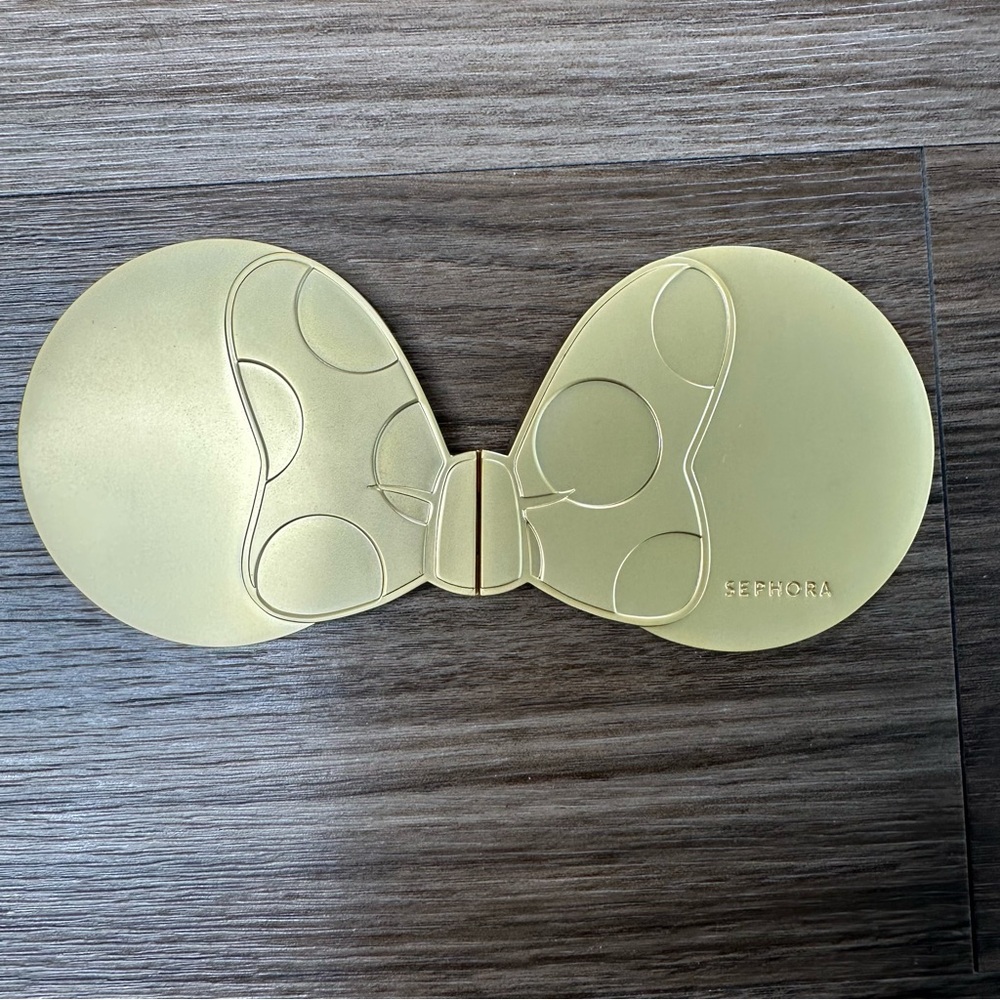 SEPHORA Disney Minnie Mouse Gold Beauty Compact Mirror W/case